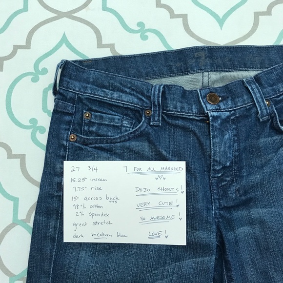 ๐๐GORGEOUS! 7FAM DOJO SHORTS๐๐27 3/4 15.25โ - Picture 4 of 6